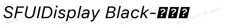 SFUIDisplay Black字体转换